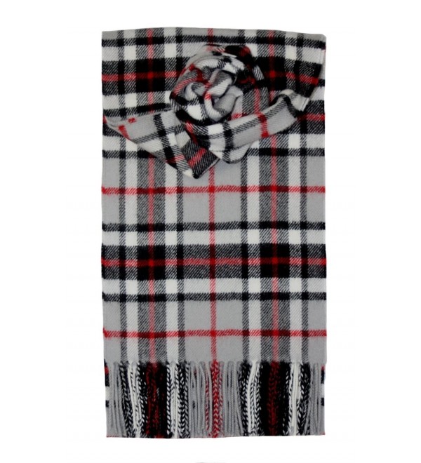 Thompson (Grey) Tartan Lambswool Scarf - CA115TIOYW5