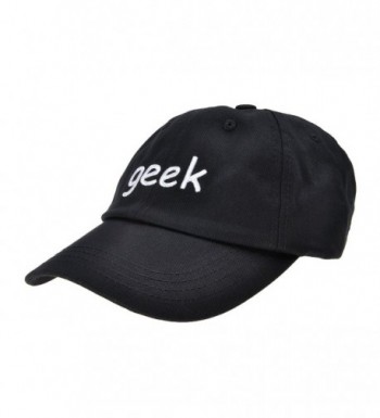 ZLYC Adjustable Cotton Baseball Cap Hat Fashion Embroidered For Men Women - Black- Geek - C9182W4CUDK