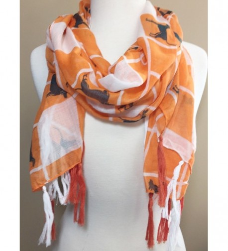 Orange Squares Fringe Tassel Lightweight