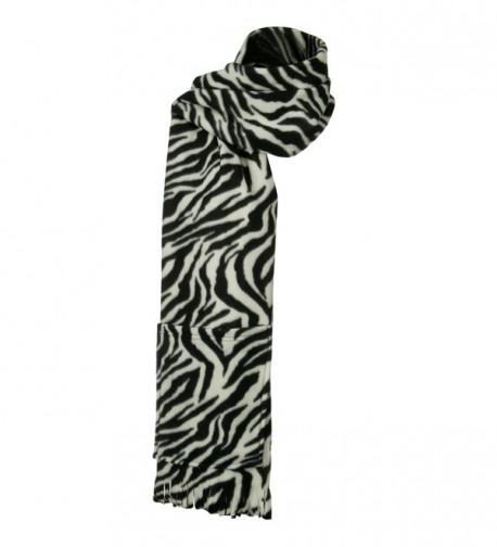 Fleece Scarf Pockets Black Zebra in Cold Weather Scarves & Wraps