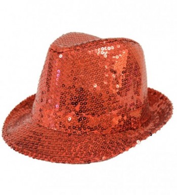 Sequin Covered Fedora / Red / Red Hat Lady Society - CX112RT20PH