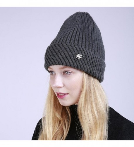 Hunputa Womens Winter Crochet Beanie in Women's Skullies & Beanies