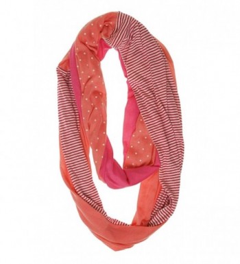 Collection XIIX Women's Patched Jersey Infinity Loop Scarf - Orange - C712G3OZIUF