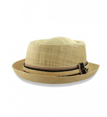 Raffia Porkpie Fedora Trilby Natural