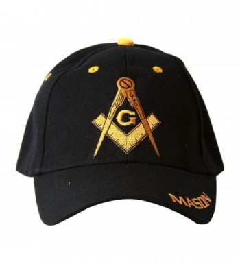 Free Mason Symbol Hat Logo - Yellow and Black - C91104RGB81