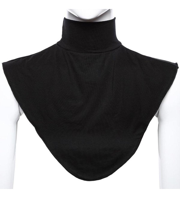 Muslim Fake Collar Hijab Extensions Neck Cover Under Top Black CS12JL1PZNR