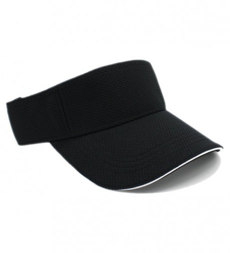 LAFSQ Moisture Management Out Door Sports Sun Visors- Quick Dry Hat - Black - CI182ADROWQ