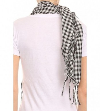 AN1225 Fashion Plaid Scarf Frills in Fashion Scarves