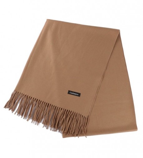 Fani Large Fashionable Cashmere Scarf Soft Silky Warm Wool Shawl Winter Wrap for Women Ladies Gift - Camel - CO1803YXH9C