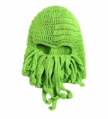 LOCOMO Tentacle Octopus Cthulhu Knit Beanie Hat Cap Wind Ski Mask FFH135DBLU - Green - CY11KCIMON3