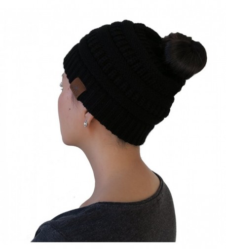 MYLU Winter Ponytail Stretchable Acrylic in Women's Skullies & Beanies