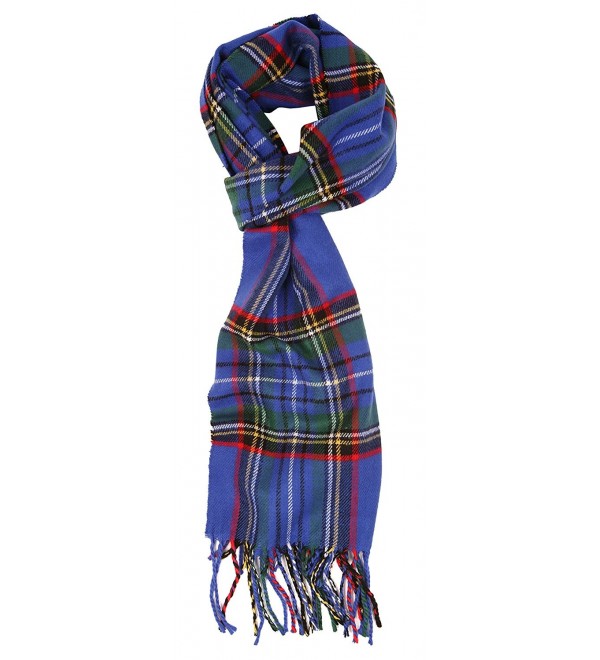 Love Lakeside-Women's Cashmere Feel Winter Plaid Scarf (One- Blue Stewart) - C312DFUPRLP