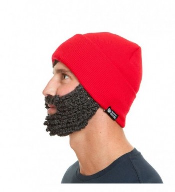 Original Beard Beanie Lumberjack Style Red in Men's Skullies & Beanies