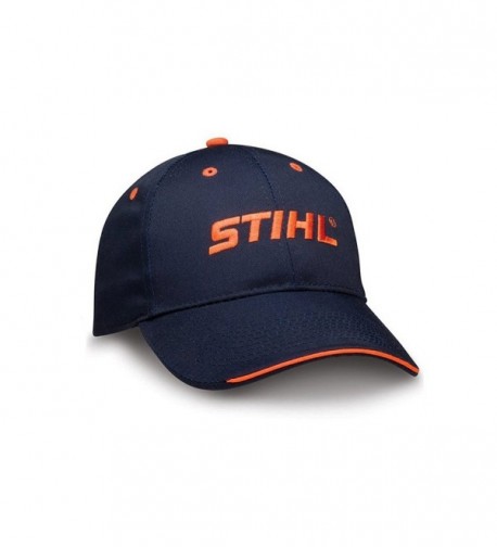 STIHL Navy Fabric Baseball Hat / Cap with Orange Embroidered STIHL logo - CP12JJ6SJEB