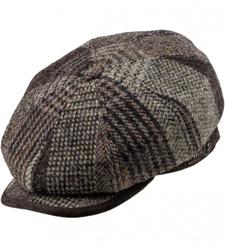 Harris Tweed 8 Panel Gatsby Classic Flat Cap Brown CD12B6KGDUF