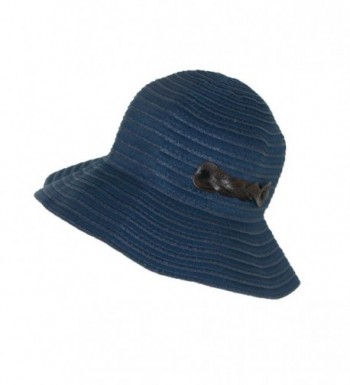 CTM Womens Ribbon Packable Black in Women's Bucket Hats