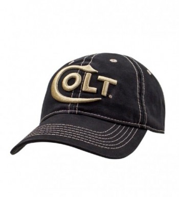 Colt Firearms Hat Baseball Cap Black w/ Gold Embroidered Logo Everest - CZ12KL29E9V