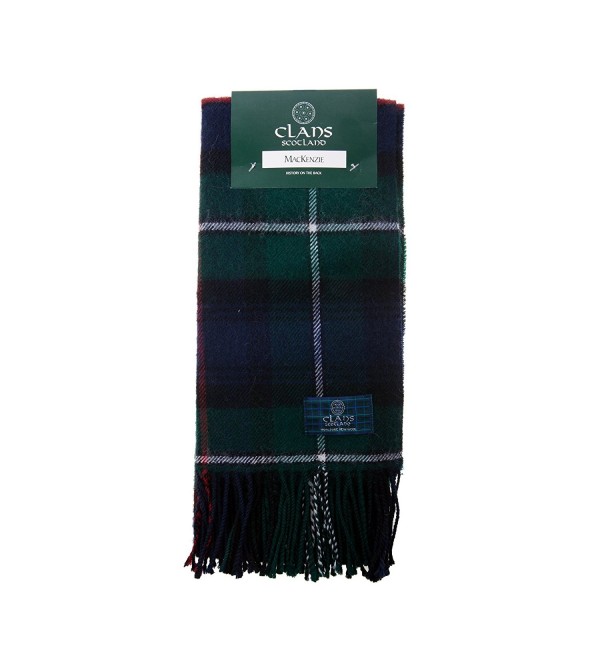 Clans Of Scotland Pure New Wool Scottish Tartan Scarf Mackenzie (One Size) - C2123H44TC7