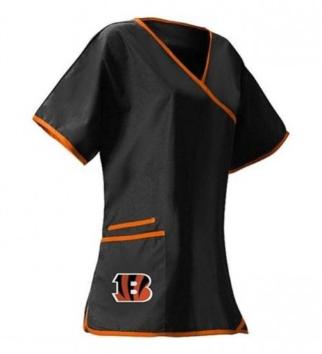 Bengals Scrubs Cincinnati Bengals Mock Wrap Scrubs for Women - CT182SITHWZ