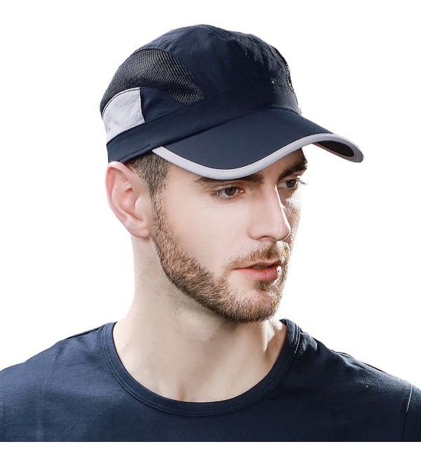 Topex Mens UPF50 Quick-Dry Baseball Cap Free-Size Sun Hat Running Cap Unisex - 16018_navy - CG12K78DKE9