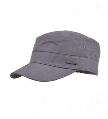 Kenmont Men's 100% Cotton Twill Trendy Corps Military Radar Cap Cadet Tactical Cap - Dark Grey - C112L5CYGOJ