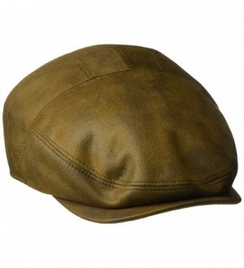 Henschel Men's Faux Ultra-Suede Leather New Shape IVY Hat - Distressed Rust - CN11H4IN9GZ