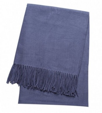 Women's Cashmere Feel Winter Thick Blanket Stole Scarf with Tassel ...