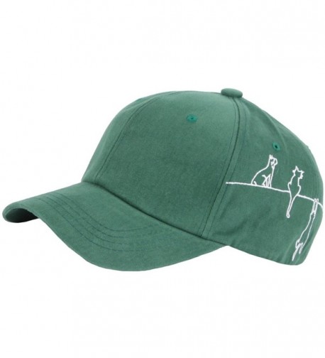 RaOn B234 Cute Cat On The Line Design Cats Footprint Strap Cap Baseball Hat Truckers - Green - CT17YC75SSC