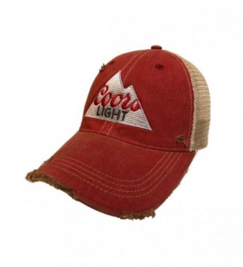 Coors Light Brewing Company Retro Brand Vintage Mesh Beer Adjustable Hat Cap - CK17YLU9E9A