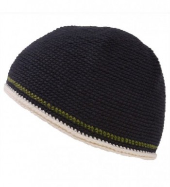 CHARM Casualbox Mens Womens Skull Cap Beanie Hand Knitted Elastic Tight Japanese - Black - CO11O5JI1VJ