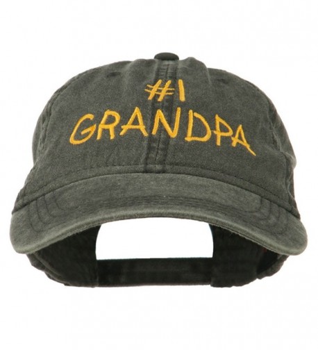 Number Grandpa Letters Embroidered Washed