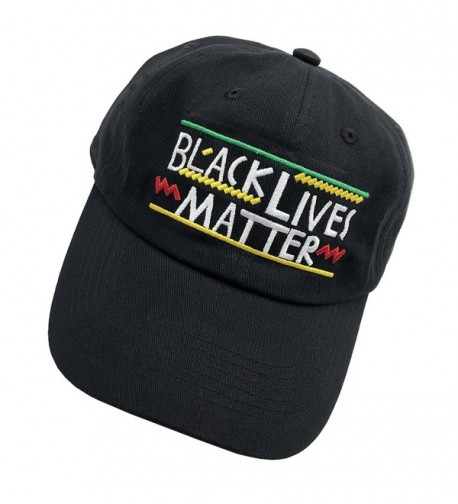 Black Lives Matter Dad hats Baseball Cap Embroidered Adjustable Snapback Unisex - Black - CQ187EXEIAL