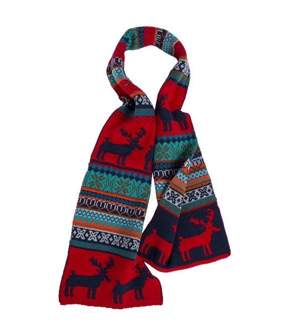 Christmas Printed Scarf Double Side Wrap Scarves Polyester Cashmere Wool Warm Shawl for Winter - 2 - CP187K7N9EL