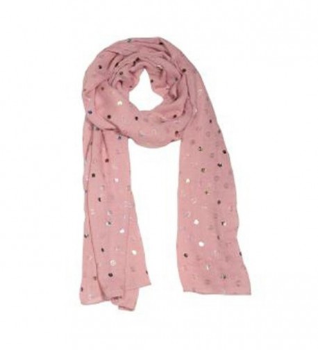 Lustrous Dots Silky Woman's Scarf - Rose - C212NFD54E1