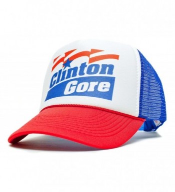 Clinton Gore Unisex-Adult Trucker Hat -One-Size Curved Bill Truckers - Clinton_gore_ryl_red_curv - CL1256M6CI7