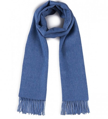 100% Pure Baby Alpaca Scarf - Bright Happy Solid & Natural Dye Free Colors - Blue Bird - CE180T4N59W