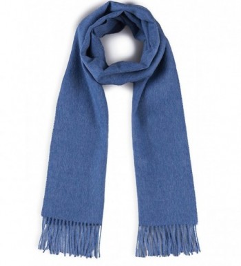 100% Pure Baby Alpaca Scarf - Bright Happy Solid & Natural Dye Free Colors - Blue Bird - CE180T4N59W