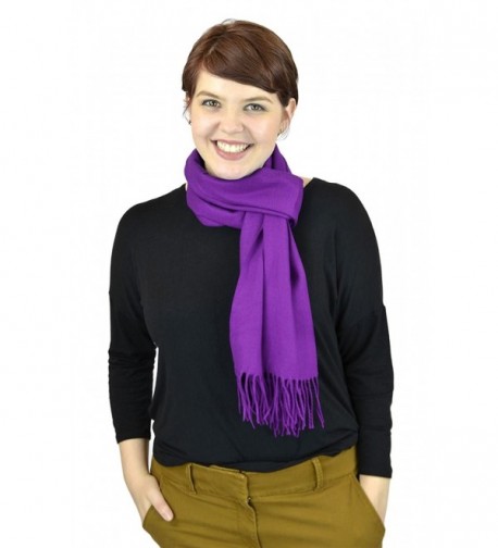 Belle Donne Women Scarves Girls Scarf Cashmere Feel Scarves Winter Solid Scarves - Violet-ii - CA12NSPURHU