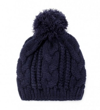 Nine City Knitted Beanie Pom in Women's Skullies & Beanies