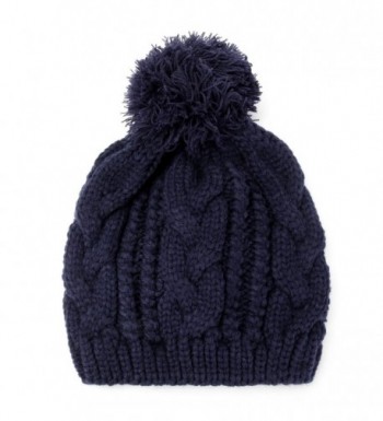 Nine City Knitted Beanie Pom in Women's Skullies & Beanies