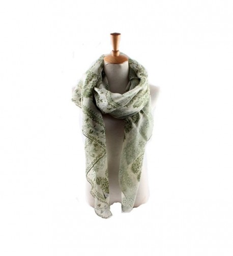 ctshow Fashion Scarves classic Lace Print Shawl Wrap For Women - Green - CQ182KHLH5Z