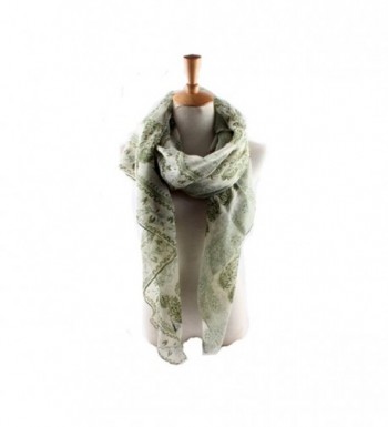 ctshow Fashion Scarves classic Lace Print Shawl Wrap For Women - Green - CQ182KHLH5Z