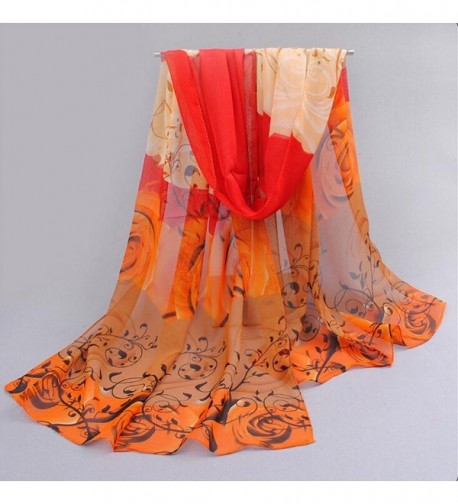 Emubody Beautiful Pattern Chiffon Scarves in Fashion Scarves