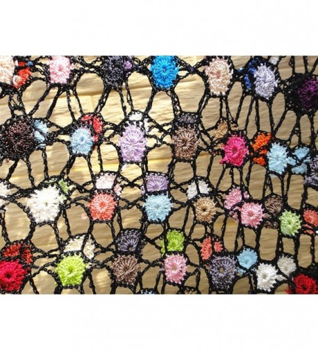 Crochet Shawl Scarf Fringe Multi in Wraps & Pashminas