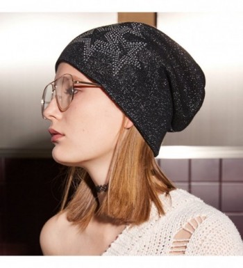 SOMALER Beanie Winter Silver Sparkles in Women's Skullies & Beanies