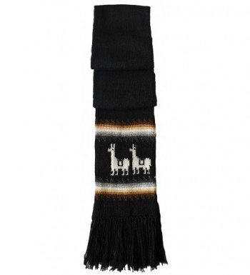 Gamboa Black Llamitas Unisex Alpaca in Fashion Scarves