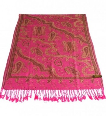 CJ Apparel Kyelong Design 2 Ply Reversible Shawl Pashmina Scarf Wrap Seconds NEW - Pink - C3128VD9R8F