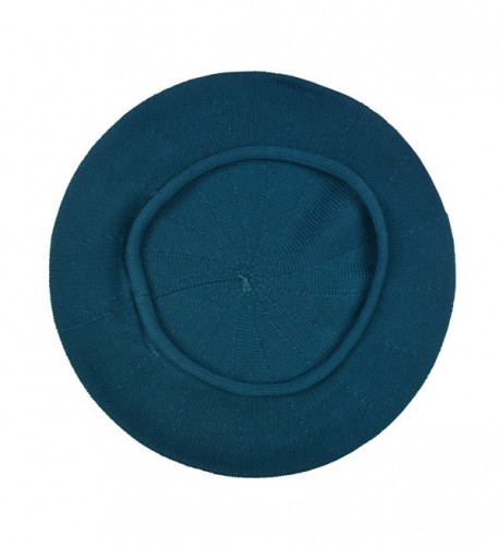 Turquoise Beret Women Cotton Solid