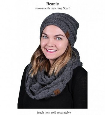 H 6020a 70 Solid Ribbed Beanie Charcoal in Women's Skullies & Beanies