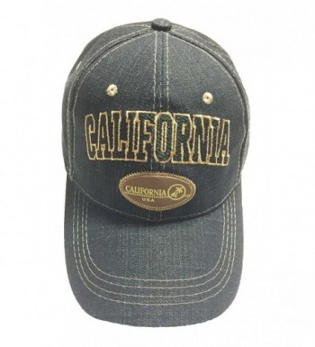 Aesthetinc California Denim Black Baseball Cap - CC11WS35FE5